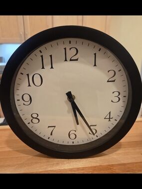 Classic Black and White Wall Clock - Simple Home Wall Decor